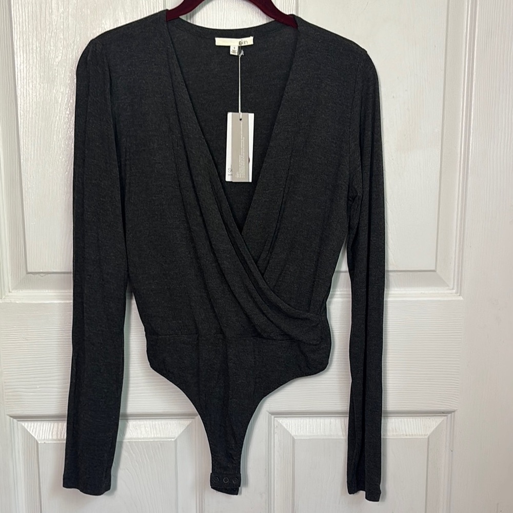 Skin Black Long Sleeve Bodysuit